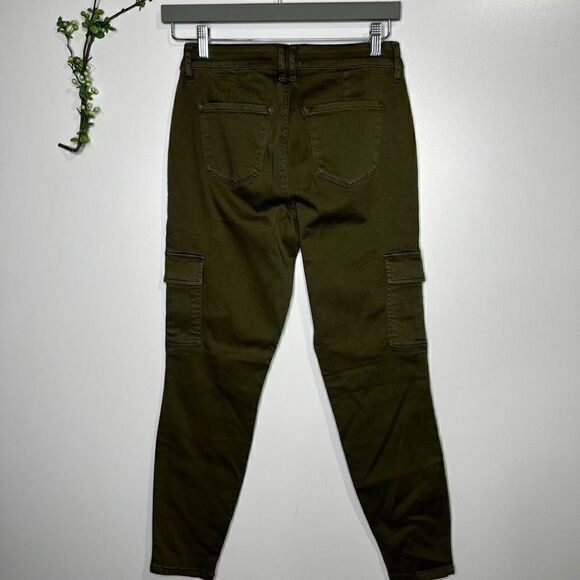 Evereve Tate Cargo Sateen Utility Pants Green Soft Sz 26 - Picture 7 of 9